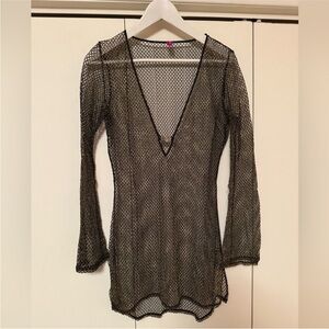 Agent Provocateur Black Mesh Swim Cover-Up